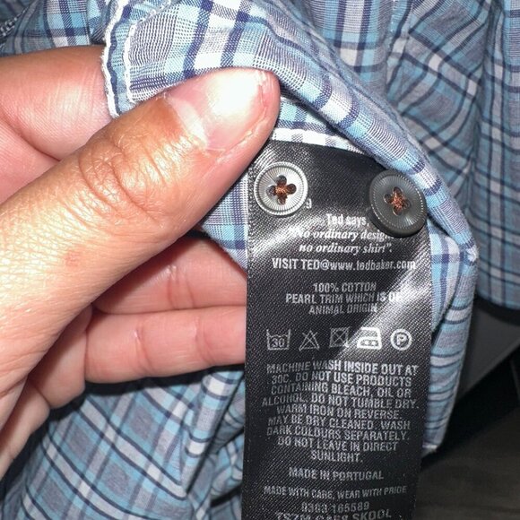 Ted Baker Men's Short sleeve button down shirt size 7 - Picture 4 of 5